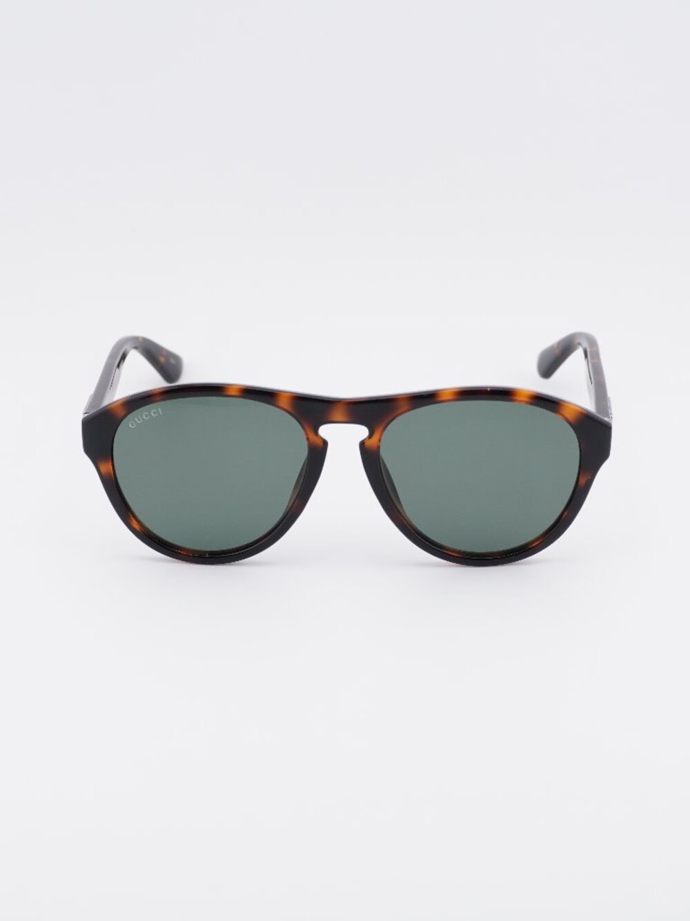 Gucci GG0747S 003 Sunglasses Havana Aviator Frame, Green Lenses - Picture 5 of 10